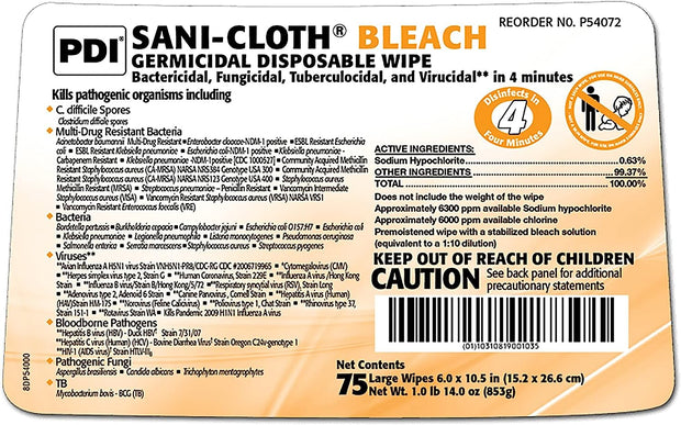 Super-Sani Cloth Germicidal Disposable Wipe