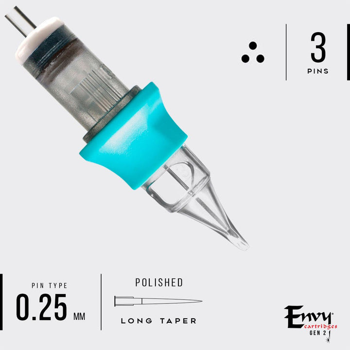 Envy Gen 2 Cartridges Bugpin Round Liner SUPER TIGHT (10 Pack)